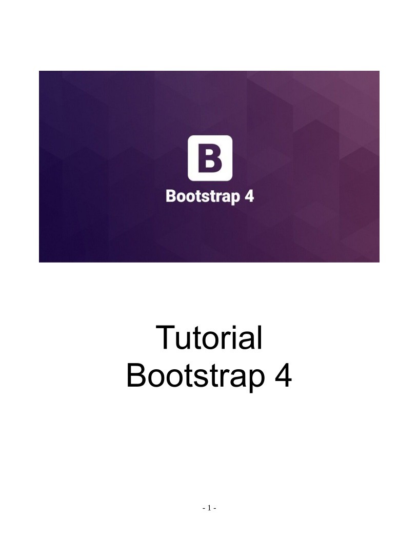 Imágen de pdf Tutorial Bootstrap 4